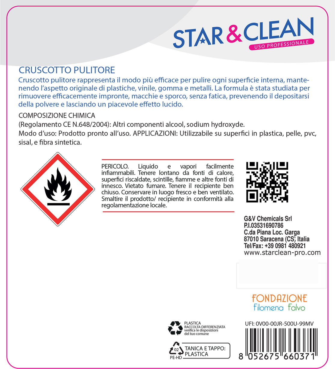 STAR CLEAN 636 - CRUSCOTTO PULITORE A BASE DI ALCOL